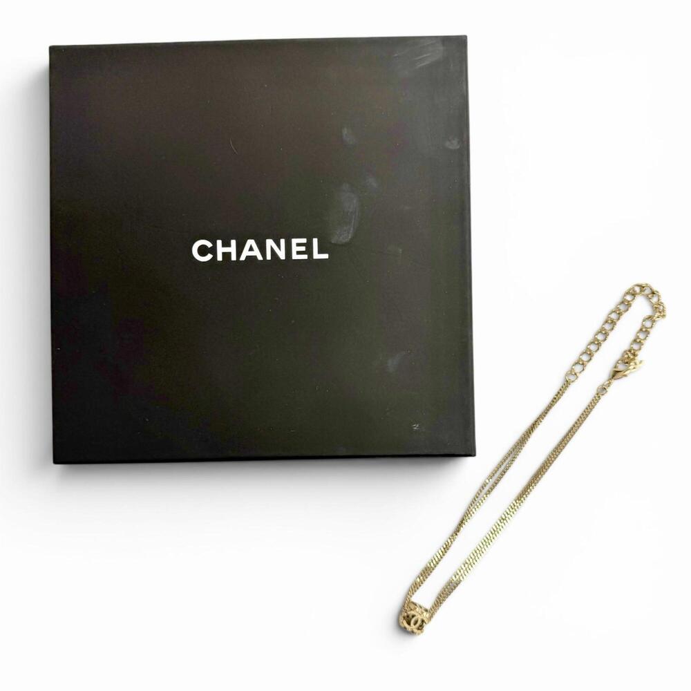 CHANEL Gold Logo Necklace - Picture 2 of 10